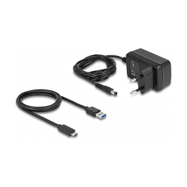 Adapter DeLOCK 64188 / USB-C në SATA / USB 3.2 Gen 2 / 6Gbps / HDD & SSD 2.5" + 3.5" – Zezë - 3