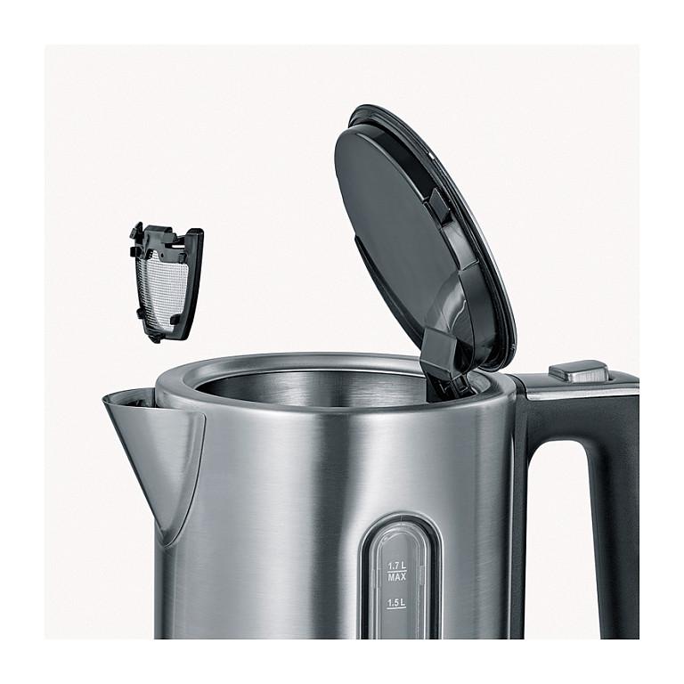 Çajnik Elektrik Severin WK 3418, 1.7L, 3000W, Temperaturë e Rregullueshme, 360° – Zezë, Argjend - 2