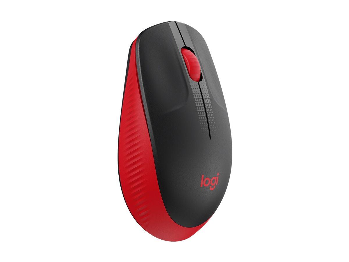Maus pa kabllo Logitech M190 / Optik / 1000 DPI / USB Receiver - Kuqe/Zezë - 2