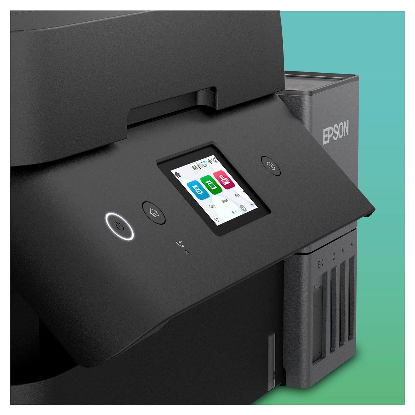 Printer Multifunksional Epson EcoTank ET-4950, Inkjet me Ngjyra, A4, 4800 × 1200 dpi, 35 ppm, Duplex, ADF 30-fletësh, Fax, Wi-Fi, Ethernet - Zezë - 3