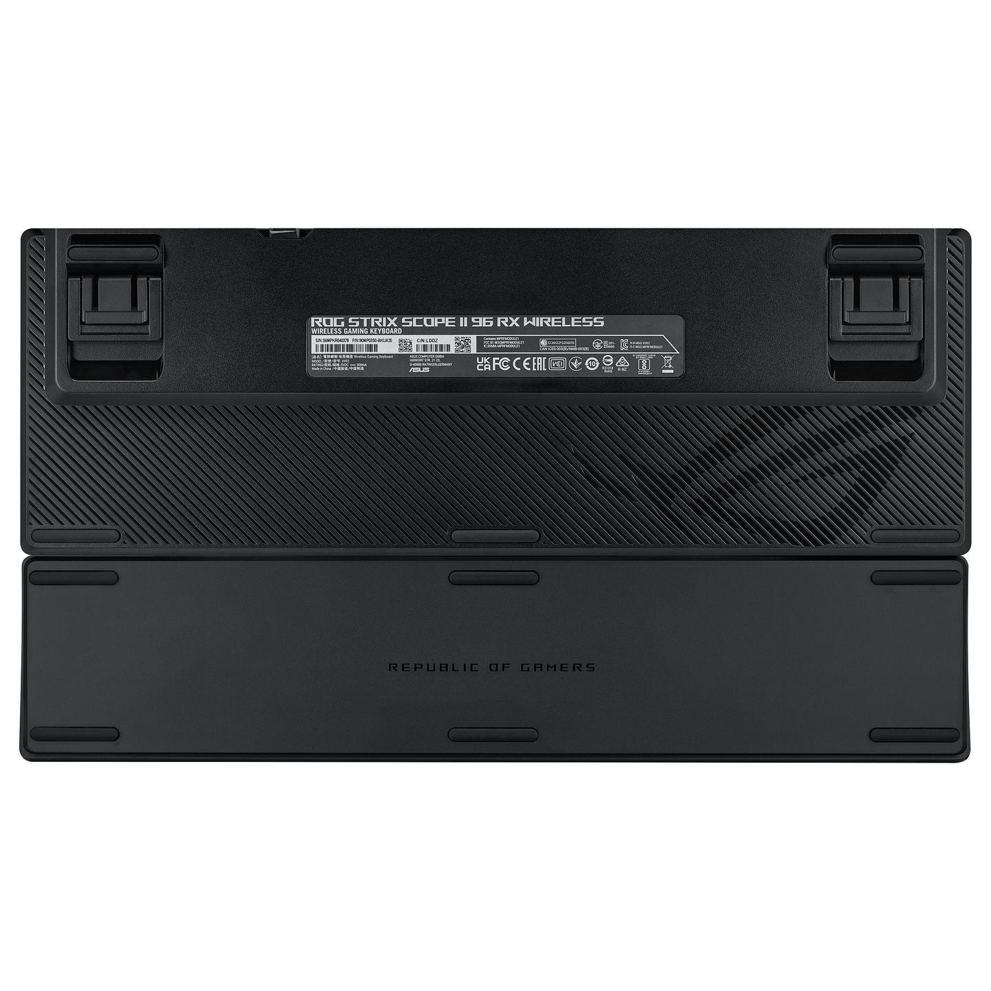 Tastierë Gaming ASUS ROG Strix Scope II 96 RX / Mekanike / Optical Switch (ROG RX Red) / Wired&Wireless / USB-C + Bluetooth+ RF 2.4GHz / Francez – Zezë - 6