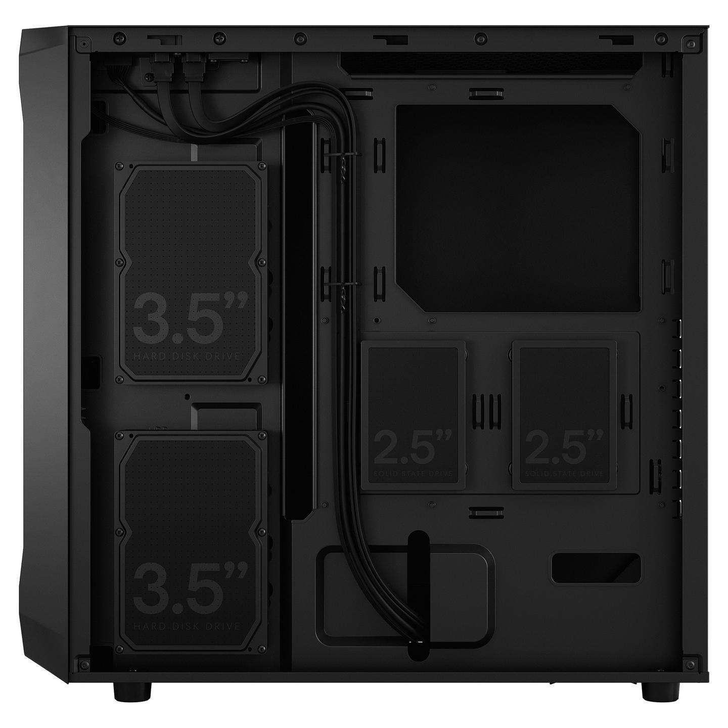 Kasë PC Fractal Design Focus 2 / Midi Tower / ATX / 2x 140mm Fan - Zezë - 7