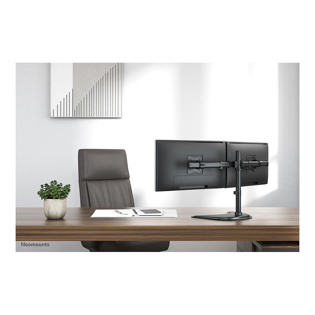 Mbajtëse për Monitor Neomounts NM-D335DBLACK / 2 Monitorë / 10"-27" / 8kg për monitor / VESA 75x75-100x100 - Zezë - 4