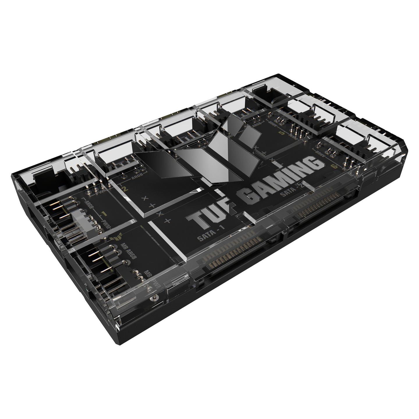 Hub për Ventilatorë dhe ARGB ASUS TUF Gaming, 6x PWM 4-pin, 6x ARGB 3-pin, 2x SATA, Montim Magnetik - Zezë - 5
