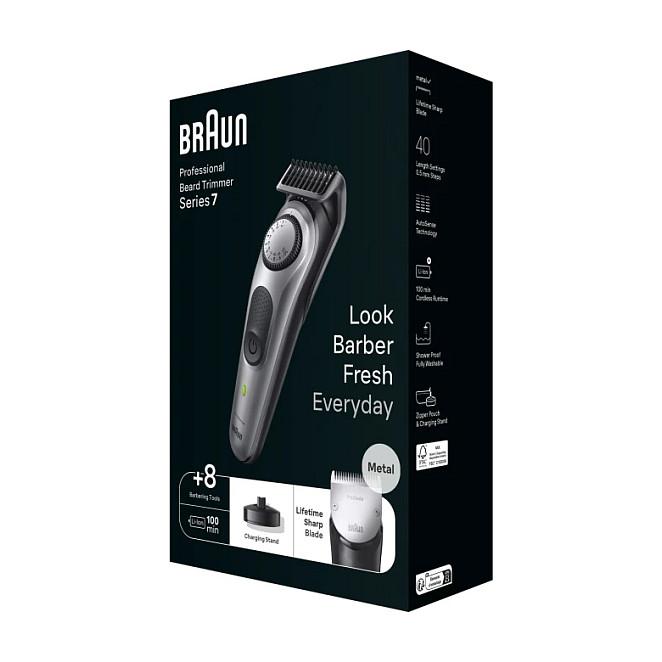 Makinë e rrojës për mjekër Braun Series 7 BT7420 / ProBlade / AutoSense / 40 Nivele / 0.5–20mm / 100 Min / Waterproof – Gri - 3