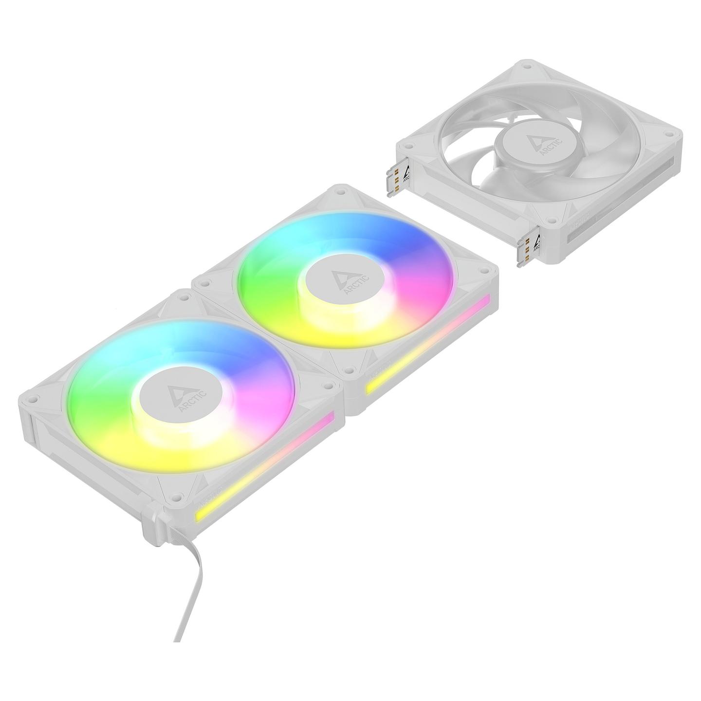 Ftohës për Kasë ARCTIC BioniX P12 A-RGB, 3x120mm, PWM, 3000 RPM, 76 CFM, ARGB - Bardhë - 2
