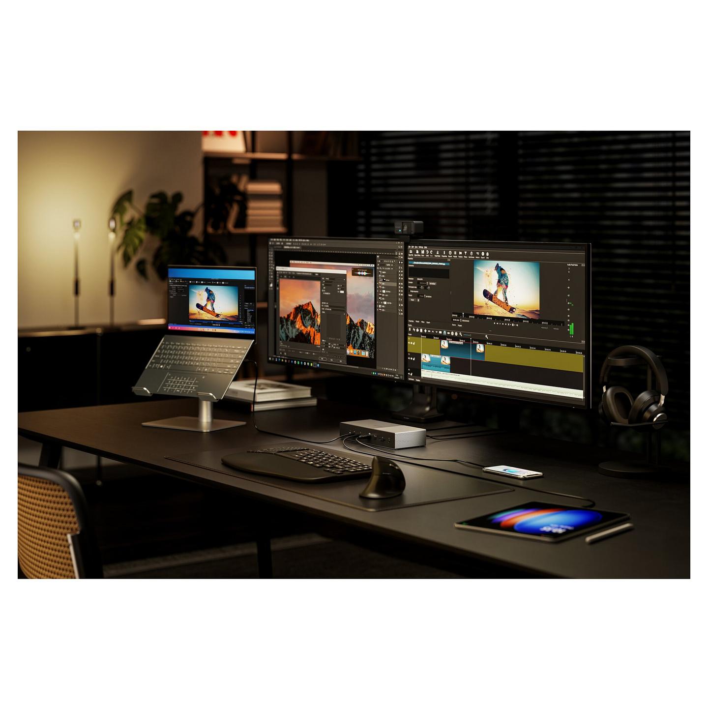 Docking Station Kensington SD5000T5 EQ, Thunderbolt 5, 3× Video, USB-A, USB-C, Gigabit Ethernet, SD, microSD, PD 140 W – Zezë, Gri - 14