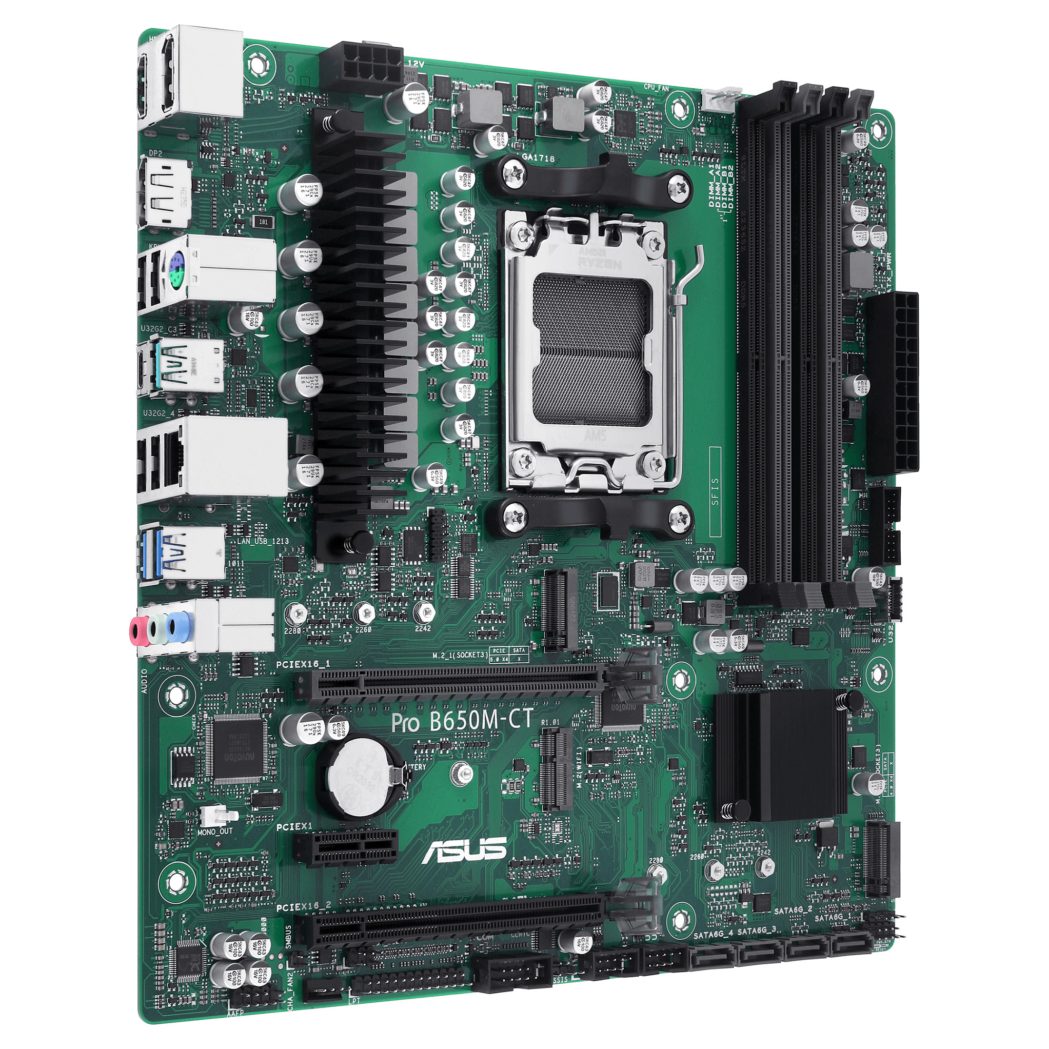 Pllakë Amë ASUS PRO B650M-CT-CSM / AMD AM5 / B650 / DDR5 / Micro-ATX / 2.5GbE LAN