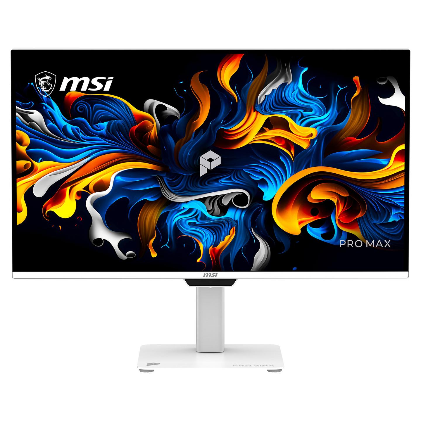 Monitor MSI PRO MAX 271UPXW12G, 26.5", 4K UHD QD-OLED, 120Hz, 0.03ms, HDR, HDMI + DisplayPort + USB-C - Bardhë - 2