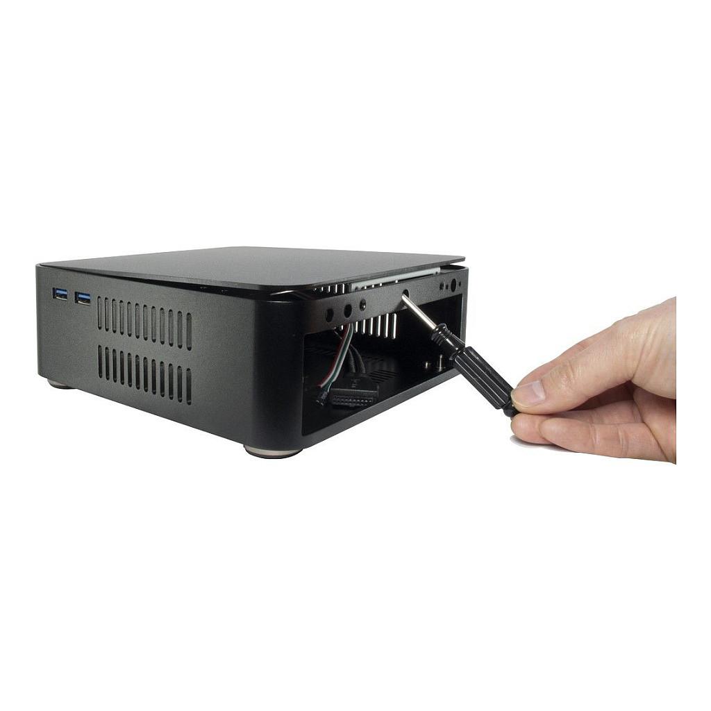 Kasë Inter-Tech ITX A60, Mini-ITX, Mini-Tower, 2x 2.5", 2x USB 3.0, Furnizim 60W - Zezë - 10