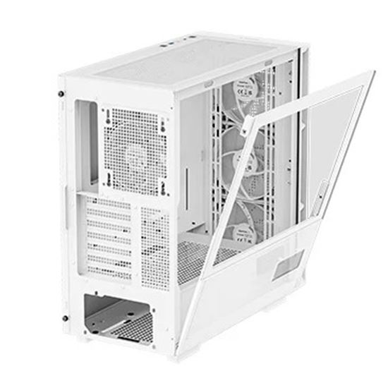 Kasë DeepCool CH560 / ATX Mid-Tower / 4x140mm+120mm ARGB / USB Type-C / Xham i Temperuar – Bardhë - 5