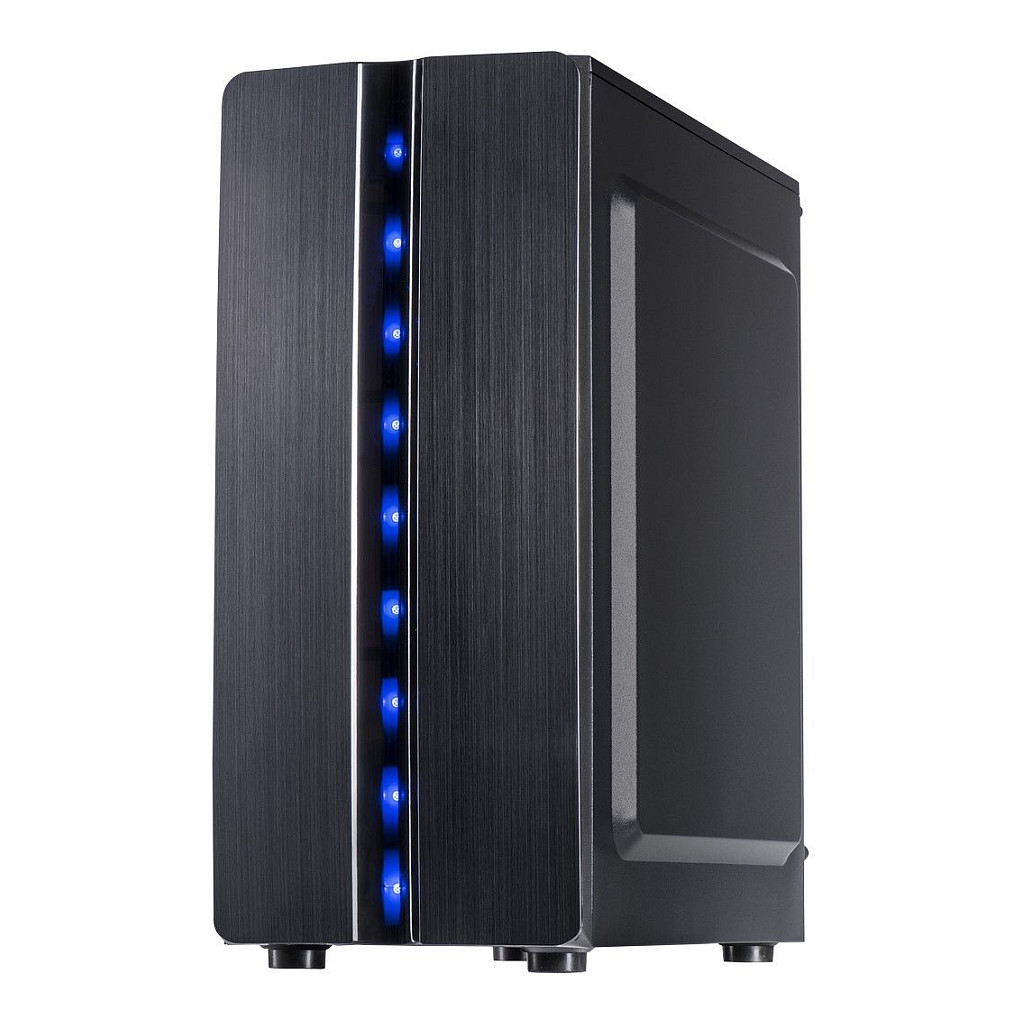 Kasë PC Inter-Tech Thunder / Midi Tower / ATX / 1x 120mm LED Fan / Acrylic Side Panel - Zezë - 3
