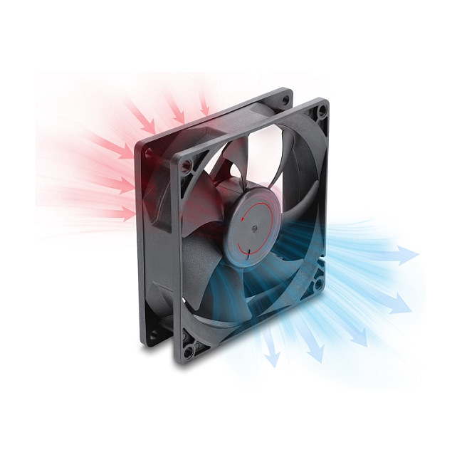 Ftohës për Kasë Delock / 92mm / 2900 RPM / PWM / Ball Bearing – Zezë - 2
