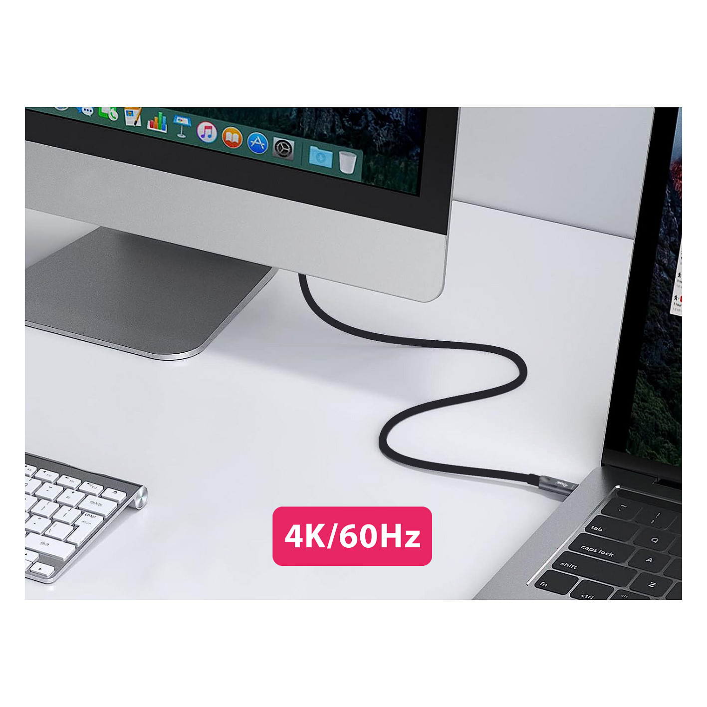 Kabllo USB Equip 119463 / USB-C në USB-C / USB 3.2 Gen 2 / 10 Gbit/s / 4K@60Hz / 60W / AOC / 15 m - Zezë - 5