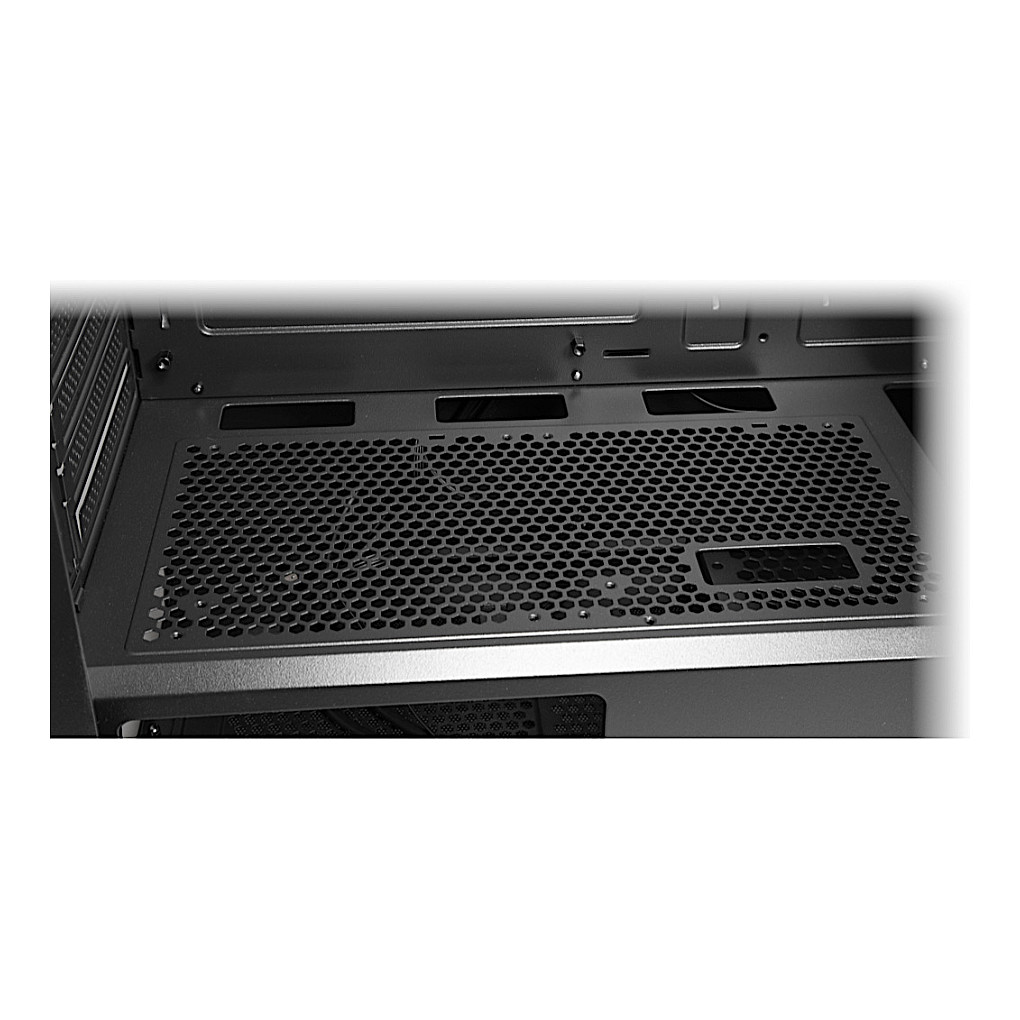 Kasë PC Inter-Tech IT-3503 Airstream / Midi Tower / eATX / ATX / 2x 200mm ARGB Fan / 1x 3.5" + 3x 2.5" Bay / Tempered Glass / USB-C - Zezë - 14