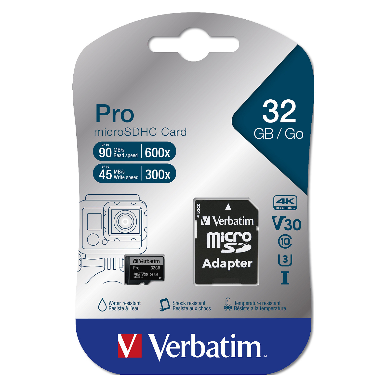 Kartë Memorie Verbatim PRO / 32GB / microSDHC / UHS-I / U3 / Class 10 / 90 MB/s - Zezë - 3