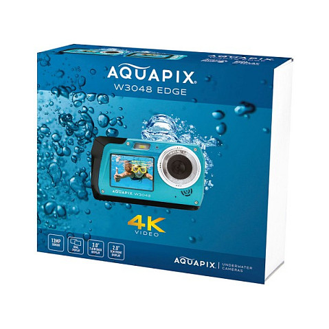 Kamerë digjitale Easypix Aquapix W3048 Edge / 13MP / 16x Digital Zoom / 4K / Dual Screen / Waterproof 3m - Blu/Zezë - 7