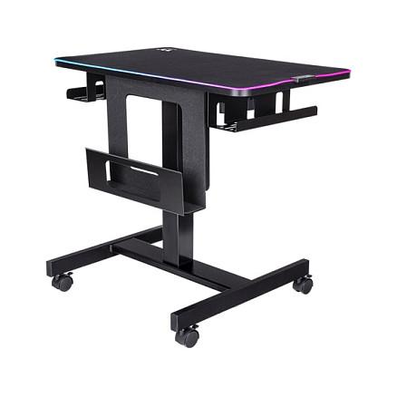 Tavolinë Gaming Thermaltake CYCLEDESK 100, 80×50cm, 72–117cm, Elektrike, RGB - Zezë - 2