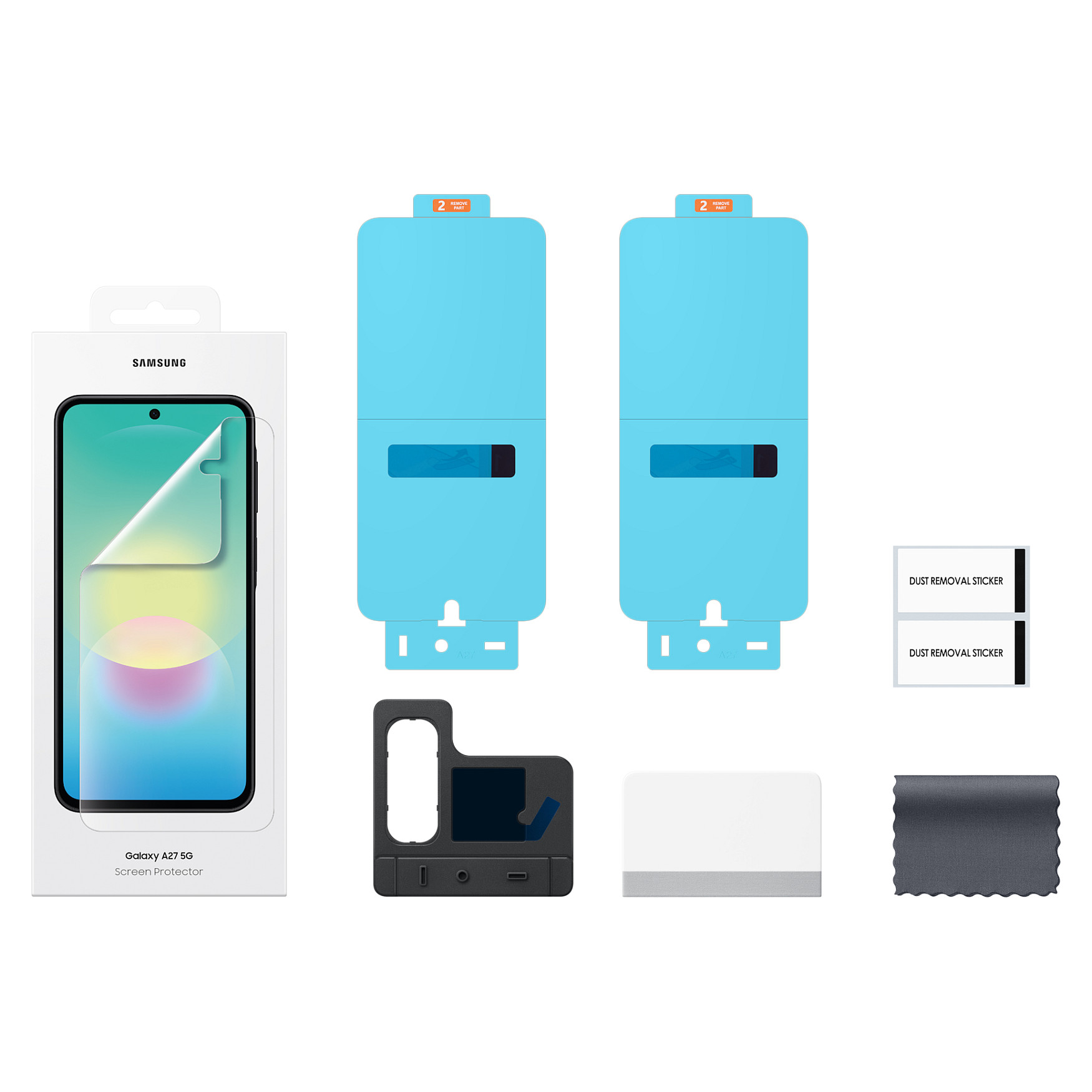 Mbrojtës Ekrani Samsung Galaxy A27 5G / EF-UA276CTEGWW / PET / Anti-Scratch / 2-Pack - Transparent - 3