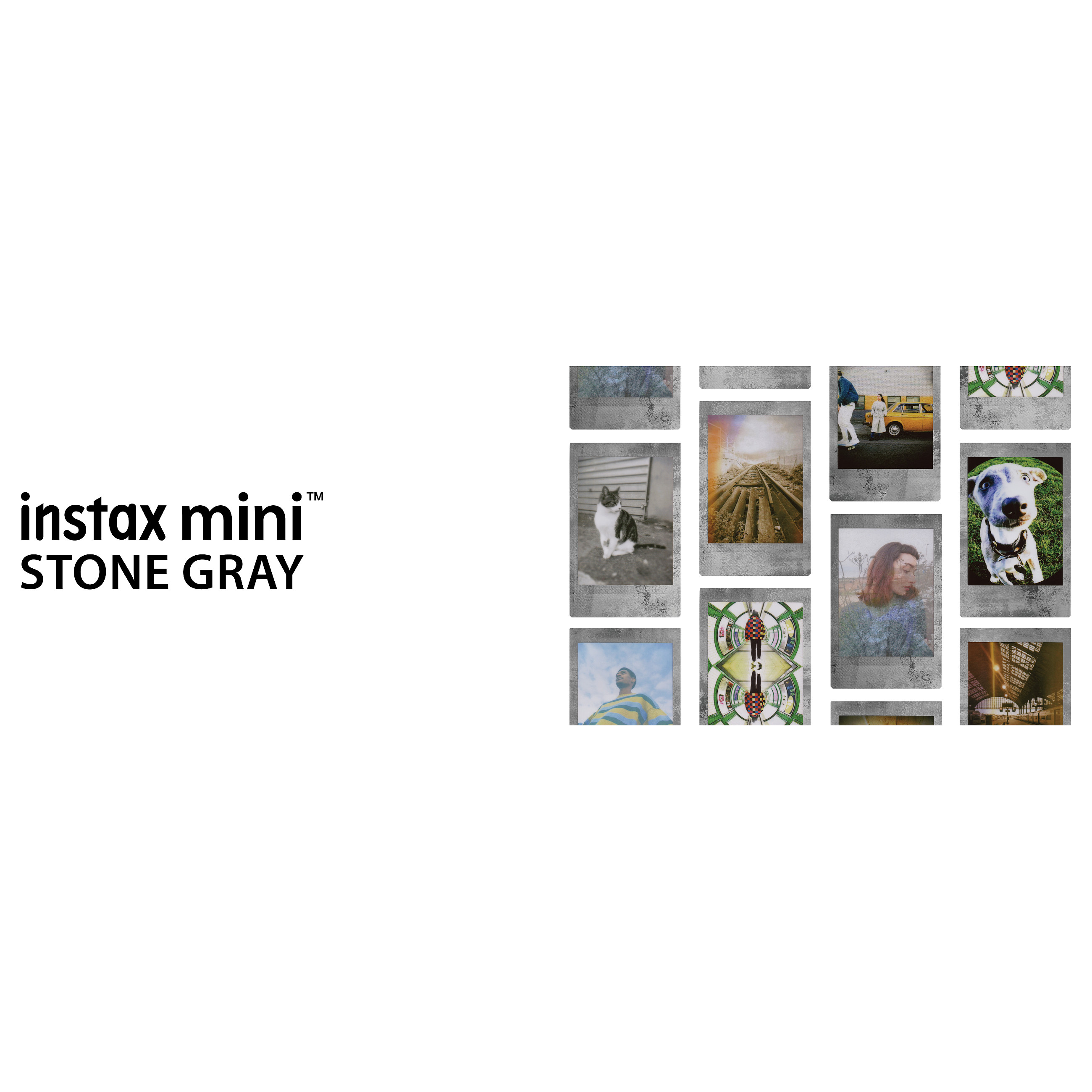 Film fotografik instant Fujifilm instax mini / Stone Gray / ISO 800 / 10 Fletë - Gri - 2