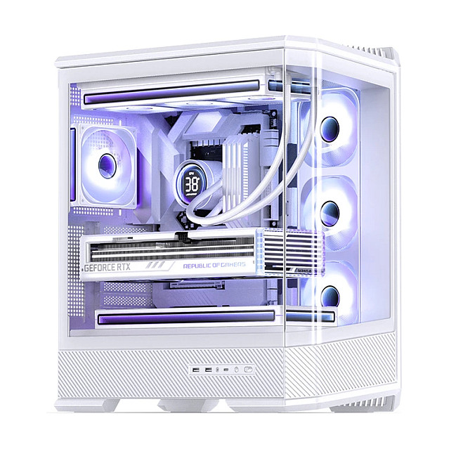 Kasë PC Jonsbo D400 / Midi Tower / ATX / Tempered Glass - Bardhë - 2