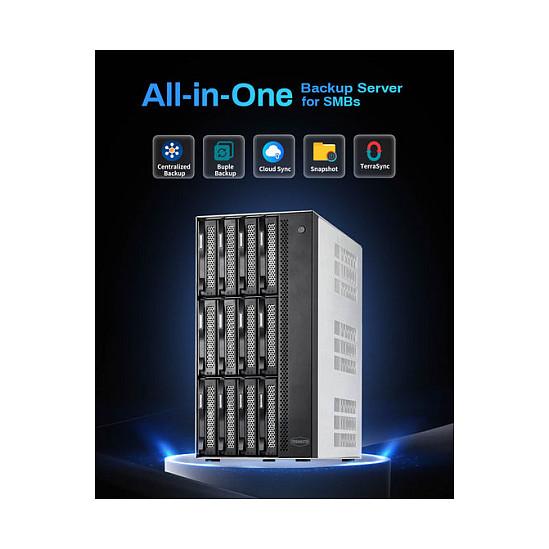 NAS TerraMaster T12-500 Pro, 12 Bay, Intel Core i7-1255U, 16GB DDR5, 2 × 10GbE, 2 × M.2 NVMe - Gri - 4