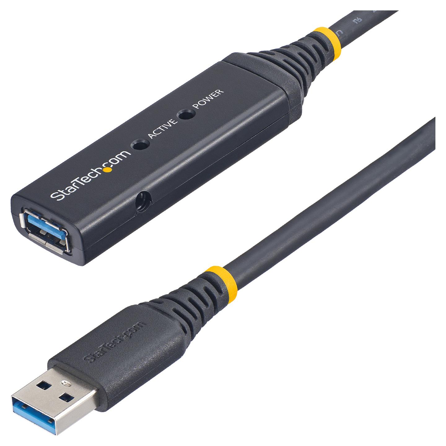 Kabllo USB StarTech.com USB3AAEXT5M, USB 3.0, USB-A Mashkull në USB-A Femër, 5Gbps, 5m, Zgjatuese Aktive - Zezë - 2