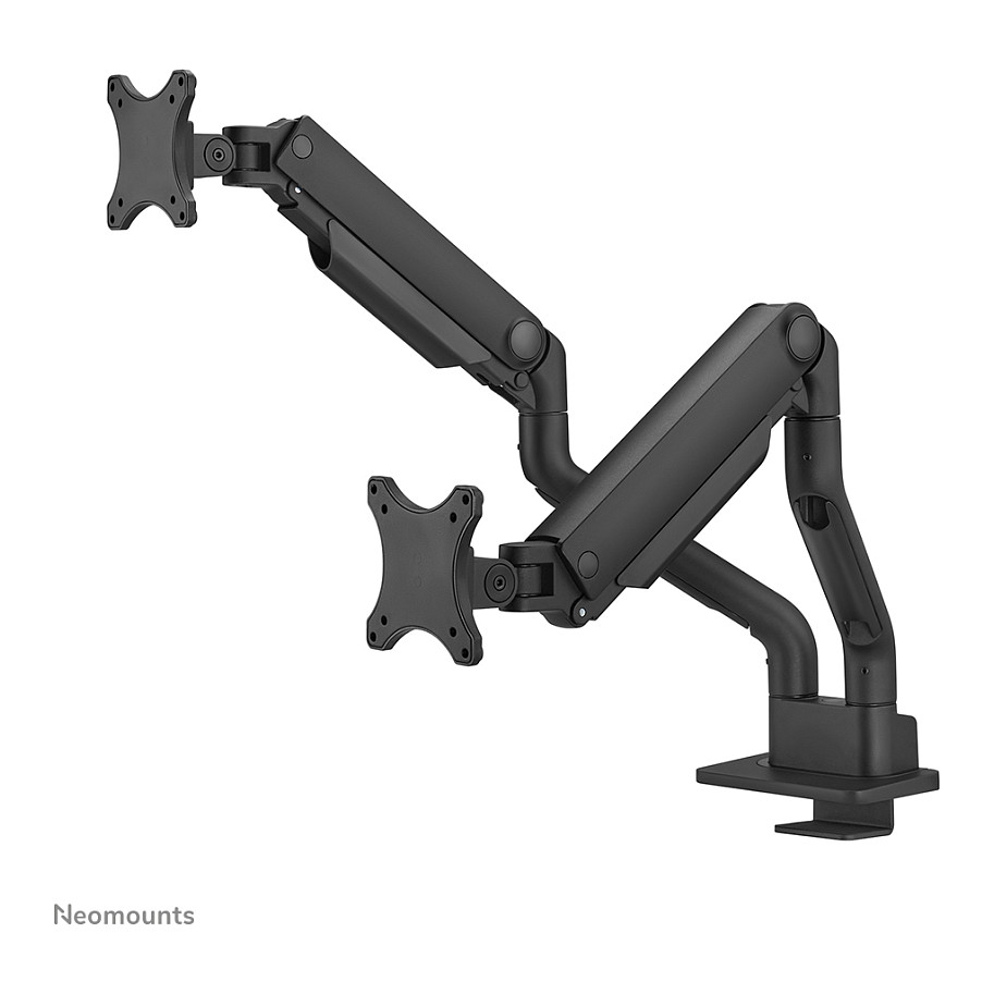 Mbajtëse për Monitor Neomounts / 2 Monitorë / 17"-35" / 18kg për Monitor / VESA 75x75-100x100 / Full Motion / Gas Spring / Tavolinë - Zezë - 3