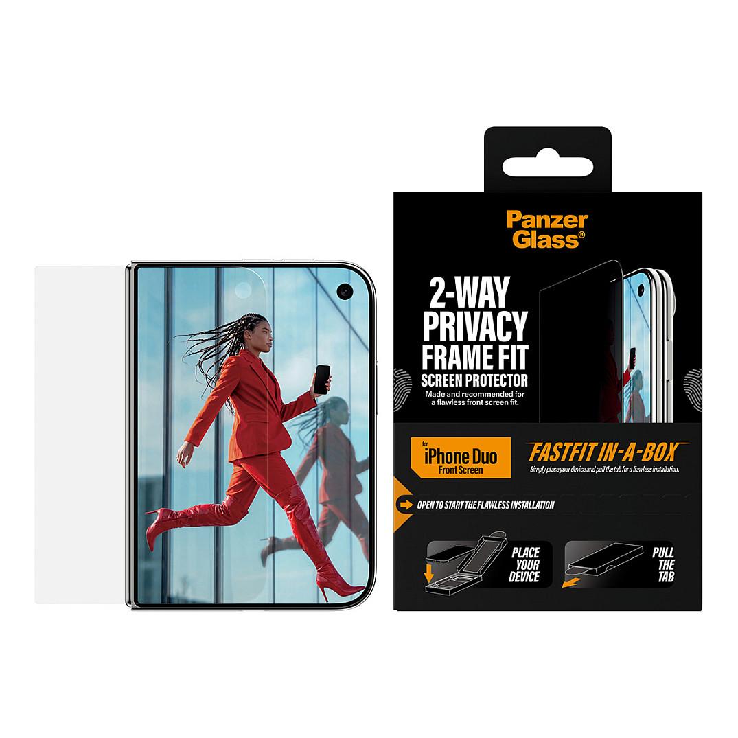 Mbrojtës Ekrani PanzerGlass 2-Way Privacy, iPhone Duo, Front - Transparente - 3