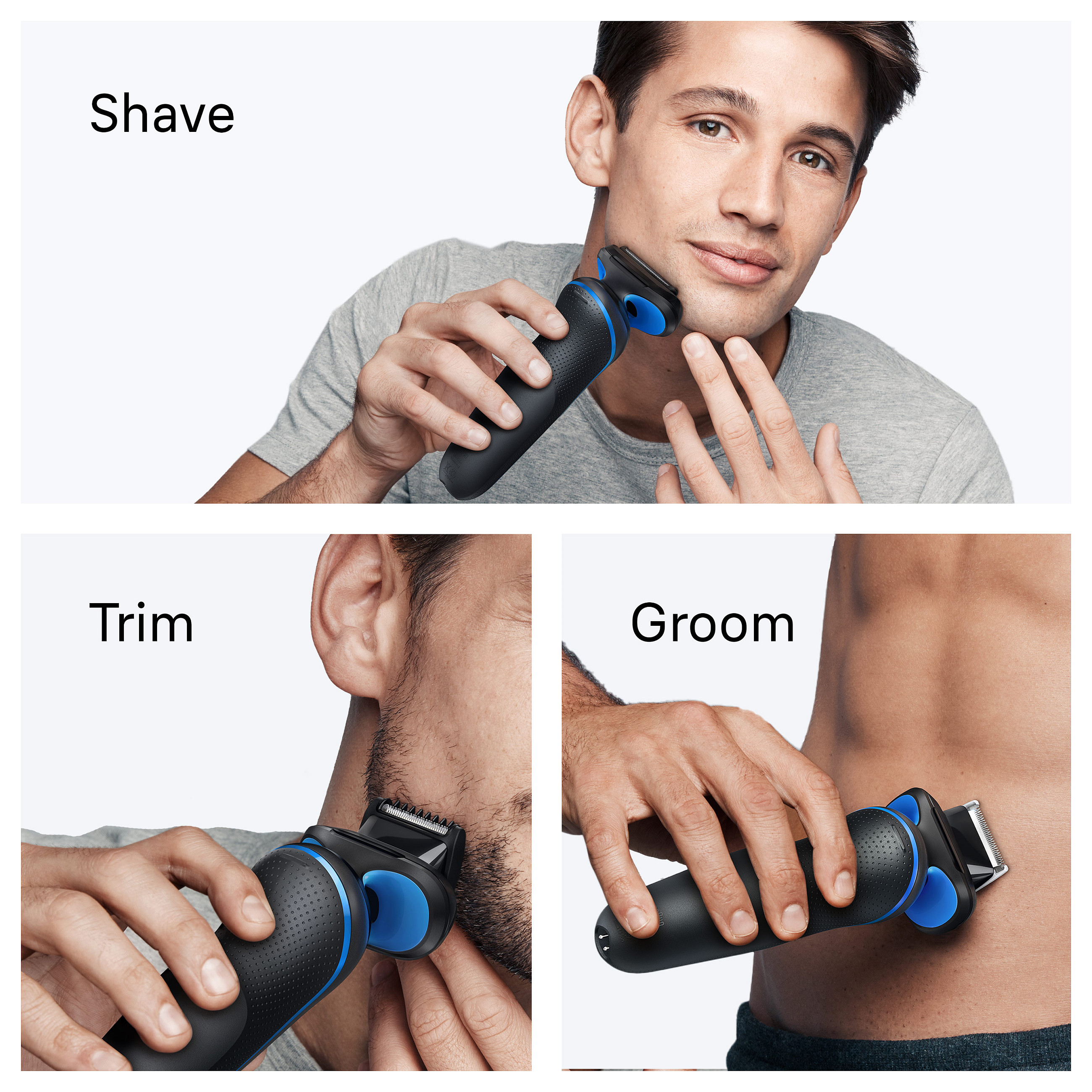 Makinë e rrojës Braun Series 5 52-B1650S / Wet & Dry / 100% Waterproof / EasyClick / Beard Trimmer / Body Groomer / 50 Min – Blu/Zezë - 8