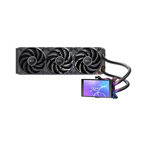 Ftohës për Procesor Antec Vortex View 360, 360mm, AIO, 3x 120mm, 5" IPS LCD, ARGB, 400W TDP - Zezë - 2