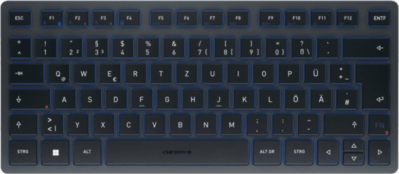 Tastierë pa Kabllo Cherry KW 7100 MINI BT, JK-7100EU-22, Bluetooth 5.1, EU-Intl., 78 Taste, Cherry SX - Blu