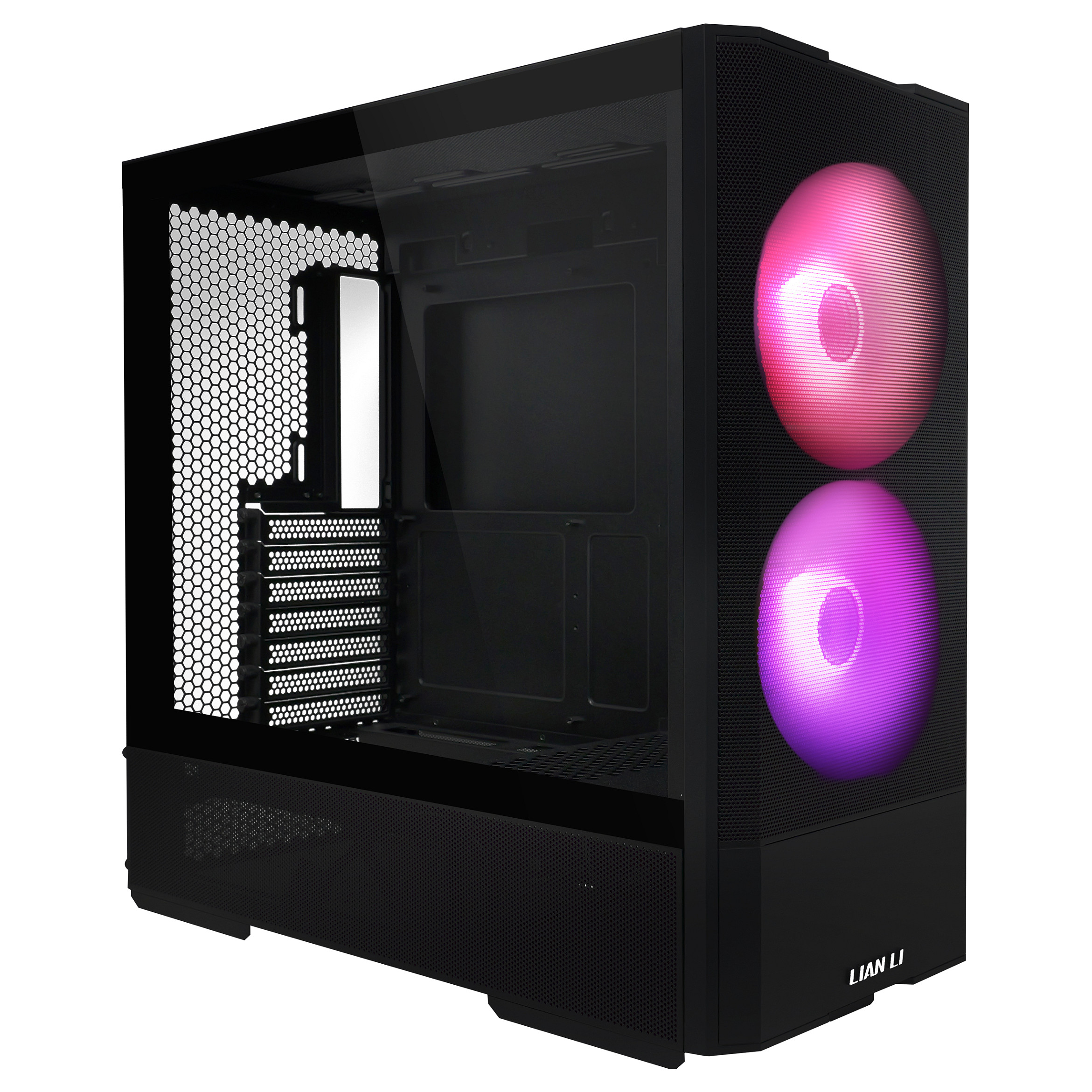 Kasë Lian Li LANCOOL 207 / Midi Tower / ATX / 2x 140mm ARGB + 2x 120mm PWM Fan / Tempered Glass - Zezë - 13