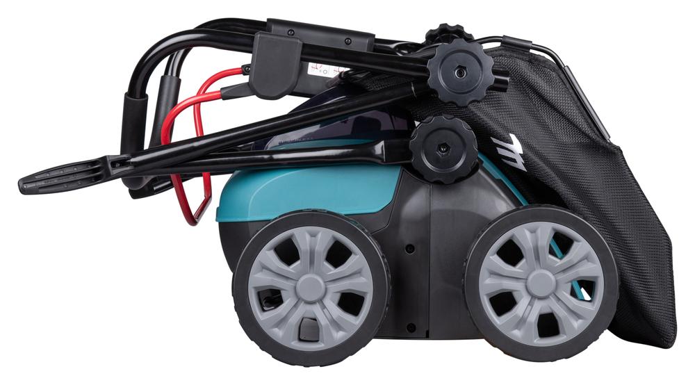 Vertikulator me Bateri Makita DUV320Z, 18V, Gjerësi Pune 320mm, Thellësi Pune -8 deri +4mm, Shportë 30L - Blu/Zezë - 6
