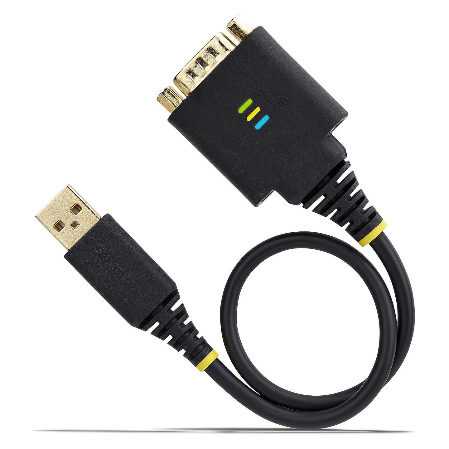 Adapter Serial StarTech.com 1P1FFC-USB-SERIAL, USB-A në RS-232 DB9, USB 2.0, FTDI FT232R, 921.6 Kbps, 30 cm – Zezë - 5