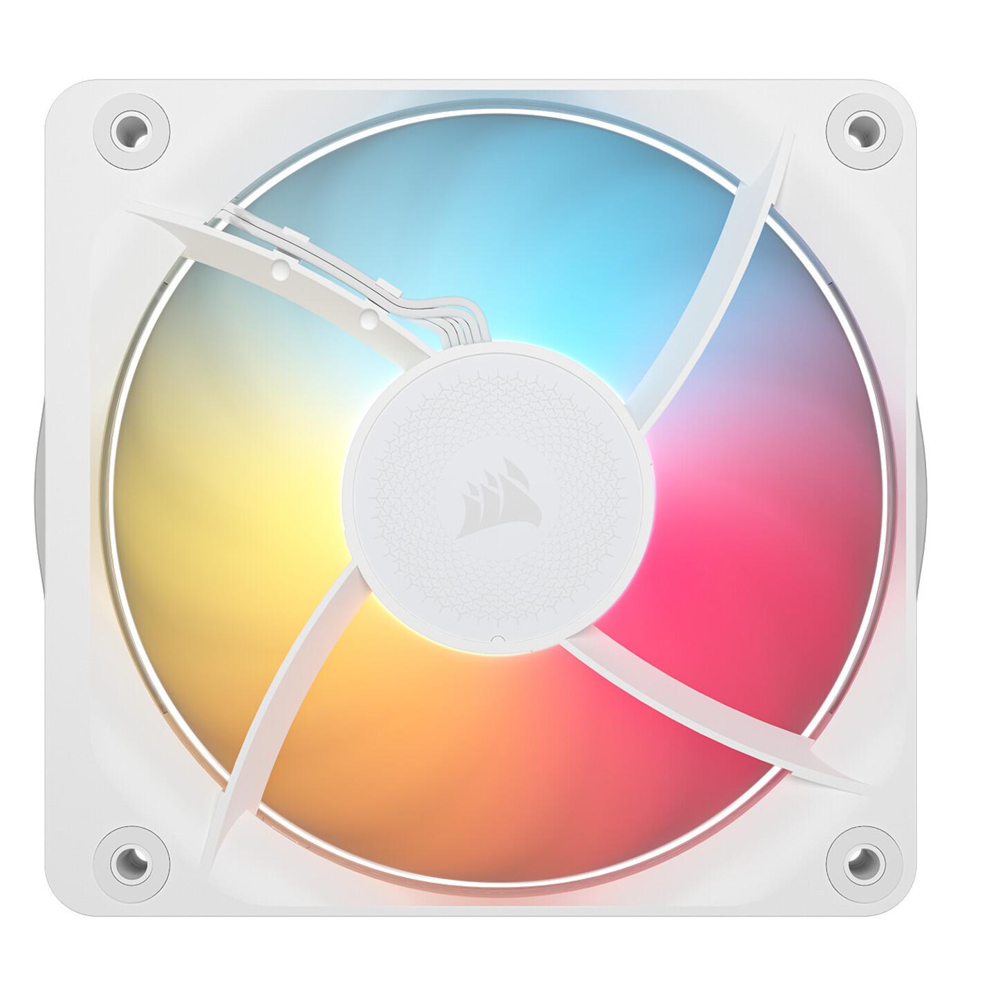 Ftohës për Kasë Corsair iCUE LINK RX120 II RGB, 120mm, PWM, 400–2100 RPM, 64.7 CFM, Single Pack - Bardhë - 2
