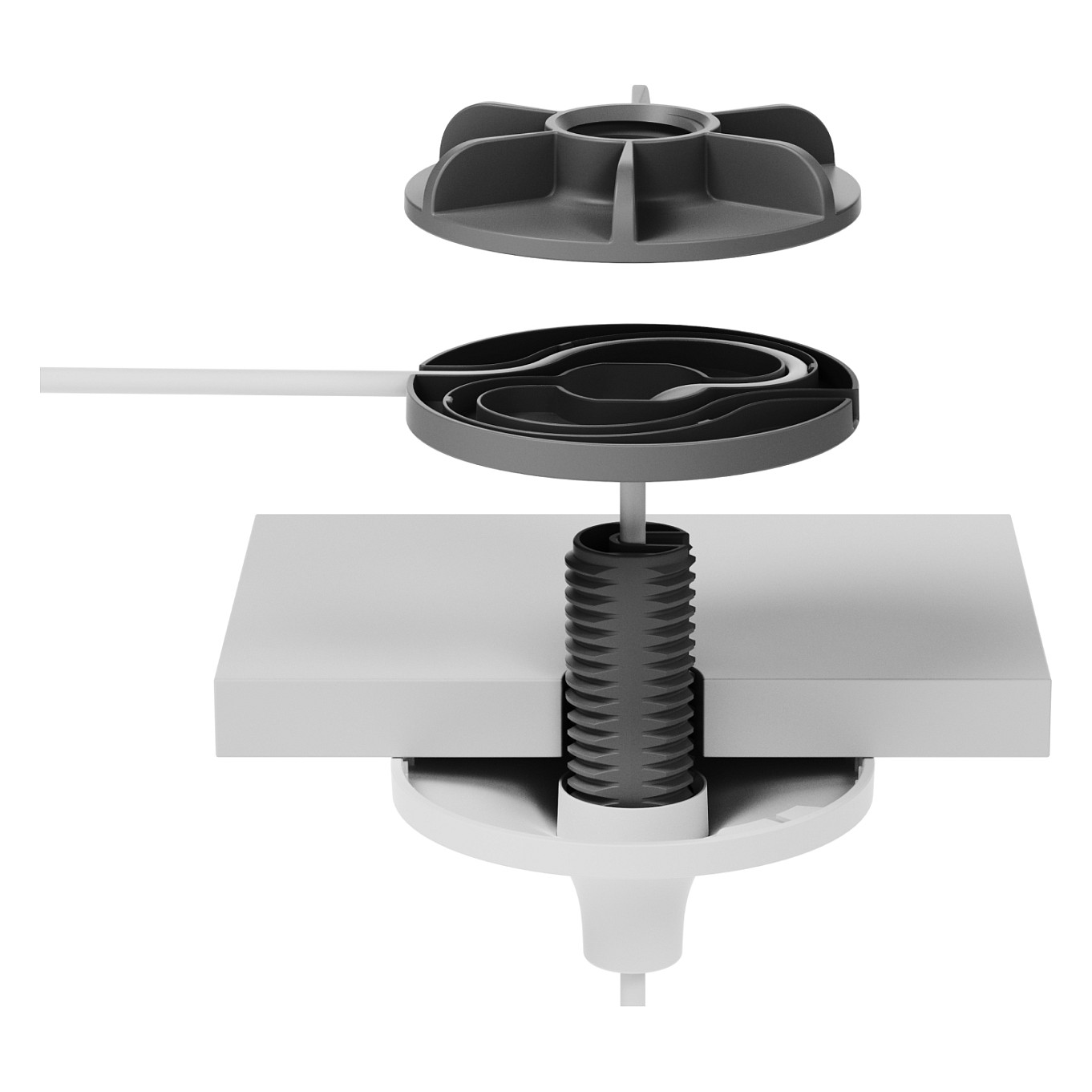 Aksesorë për Konferencë Logitech Rally Mic Pod Pendant Mount / Mbajtëse Tavani - Bardhë - 2