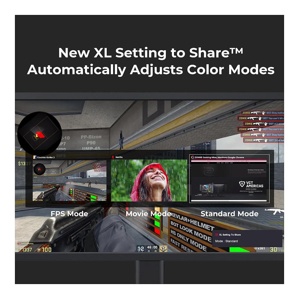 Monitor Gaming BenQ ZOWIE XL2566X+ / 24.1" Full HD 400Hz 0.3ms / HDMI, DP, USB / e zezë - 17