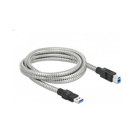 Kabllo USB DeLOCK 86779, USB 5 Gbps Type-A në Type-B, 2 m - Argjend