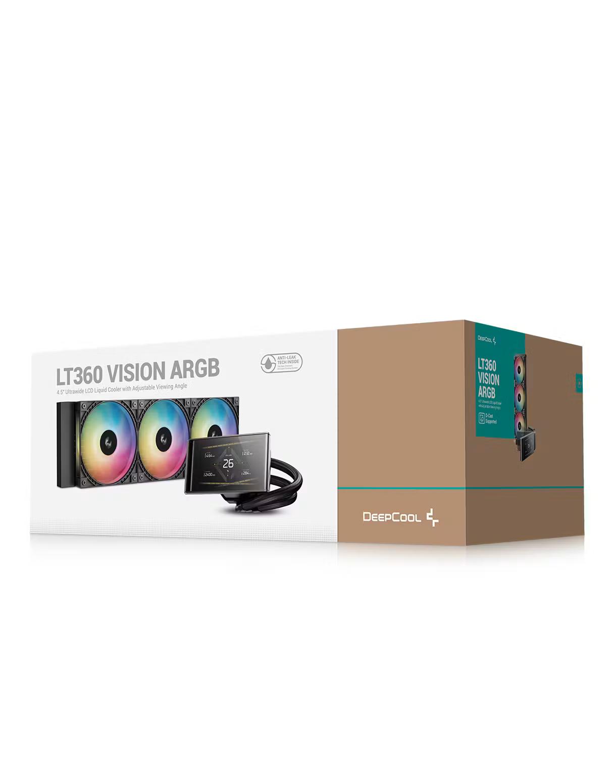 Ftohës për Procesor DeepCool LT360 VISION ARGB / LGA 1851, LGA 1700, AM5, AM4 / 360mm / 3x120mm ARGB / 4.5" LCD - Zezë - 2