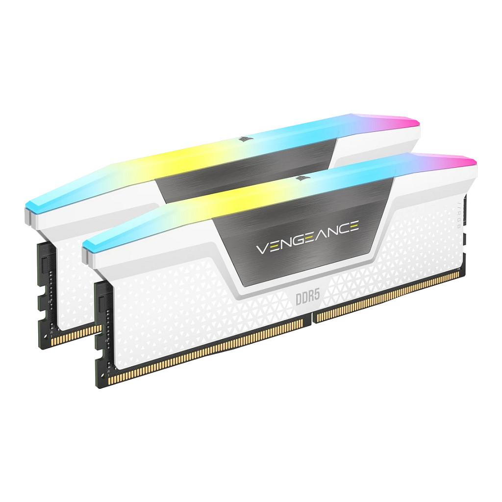 RAM Memorie DDR5 Corsair Vengeance RGB, 32GB (2x16GB), DIMM, 6000MT/s, CL36, Intel XMP 3.0 - Bardhë - 2