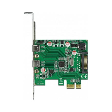 Kartë Zgjerimi PCI Express Delock 90493 / PCIe 2.0 x1 / 2x USB Type-C / USB 5Gbps / Low Profile - 3