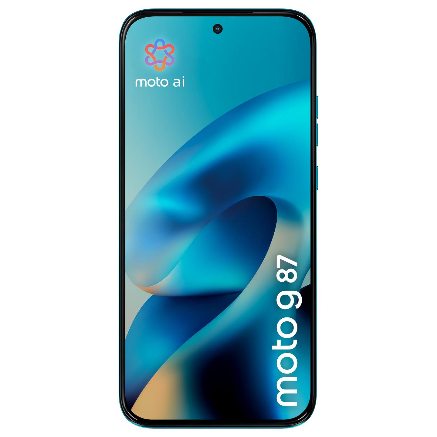 Telefon Motorola moto g87 / 6.78" Extreme AMOLED / 120 Hz / MediaTek Dimensity 6400 / 12 GB RAM / 256 GB / 5G / 200 MP - Blu - 3