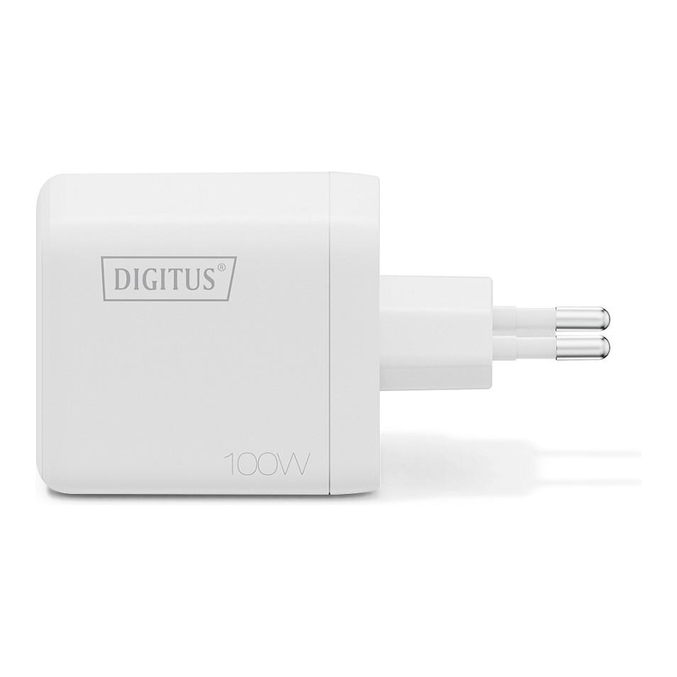 Adapter Digitus DA-10304 / 100W / GaN / 2x USB-C + 1x USB-A / Fast Charging - Bardhë - 8