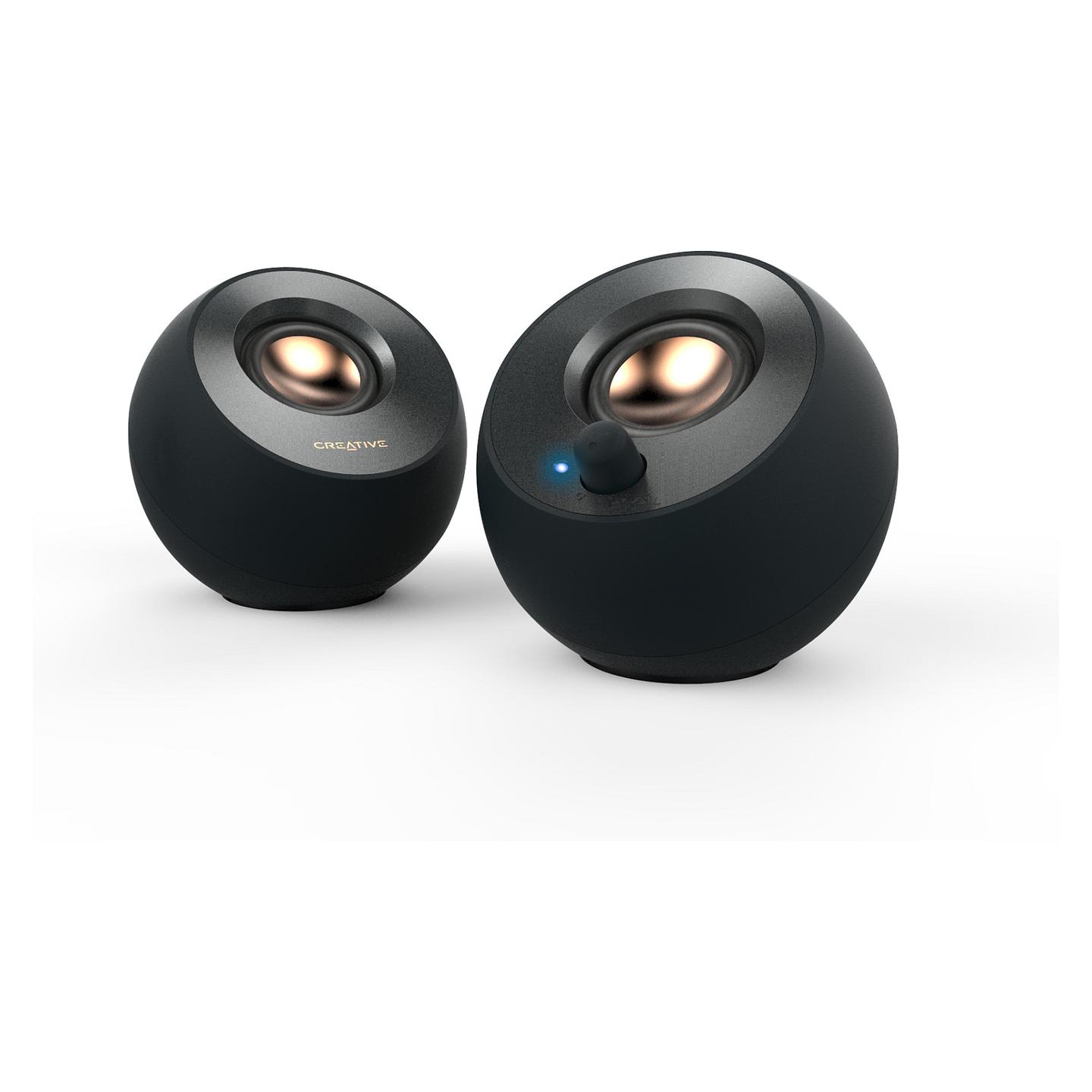 Altoparlantë Creative Labs Pebble V2, 2.0, 8W RMS, 16W Peak, USB-C, AUX - Zezë - 5