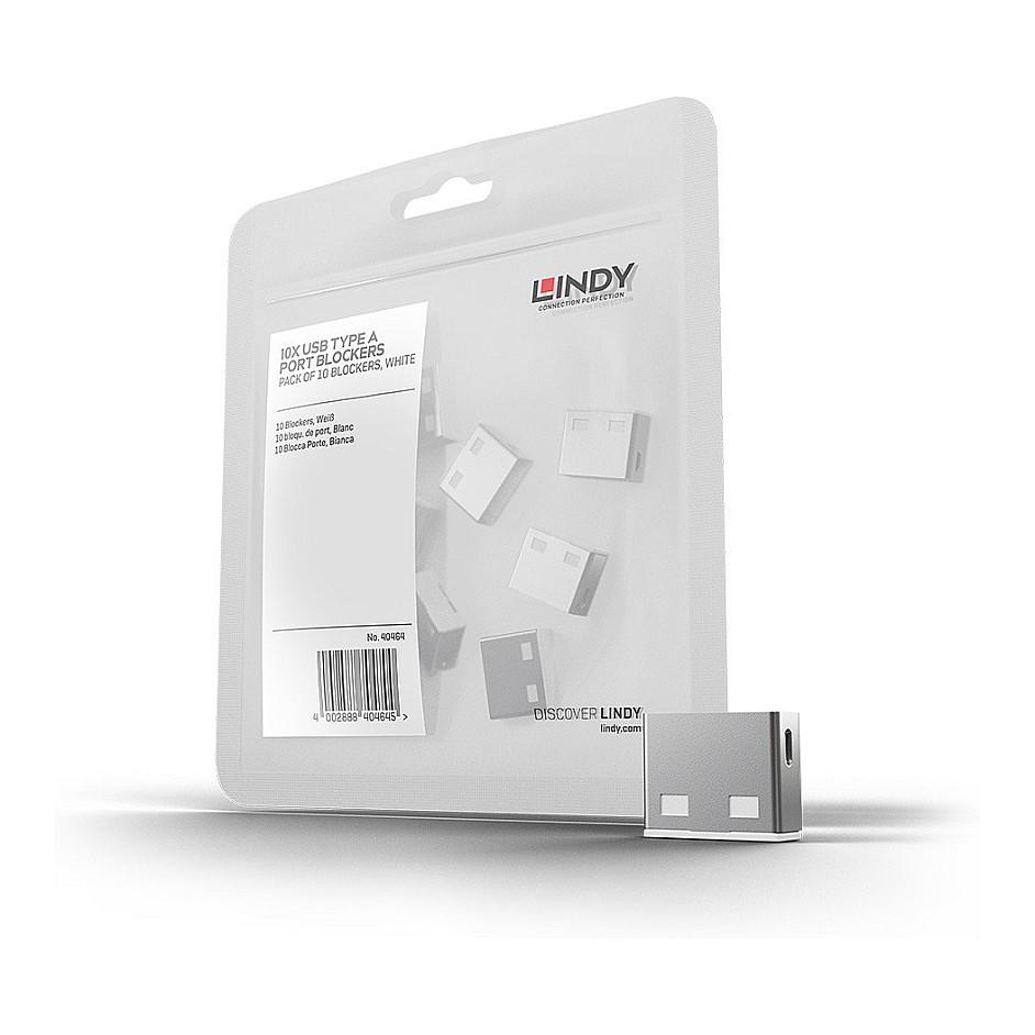 Bllokues portash Lindy 40464, USB-A, 10 copë, pa çelës - Bardhë