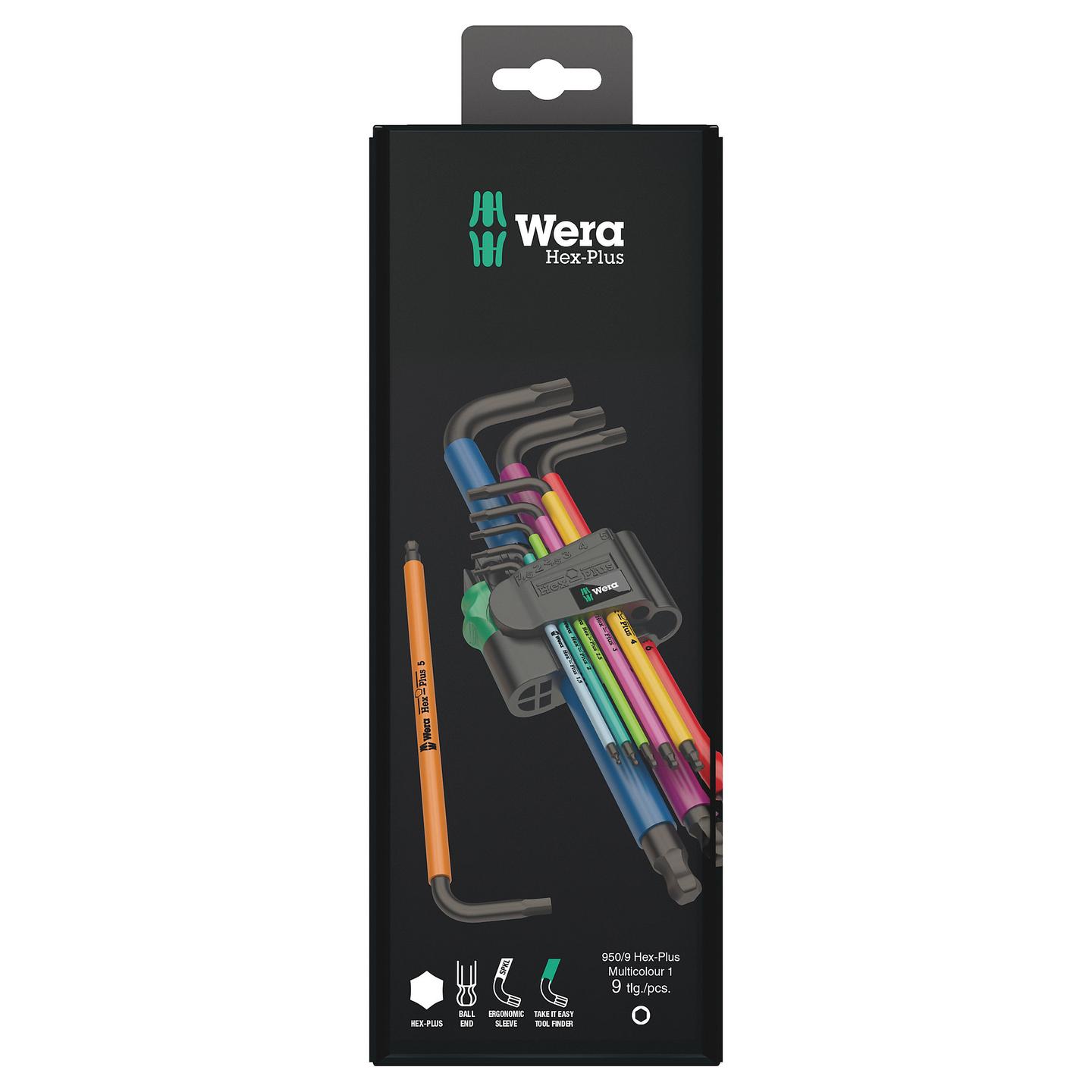 Set Çelësash Imbus Wera 950/9 Hex-Plus Multicolour 1 SB, 9 Pjesë, 1.5-10mm, BlackLaser - Shumëngjyrësh - 2