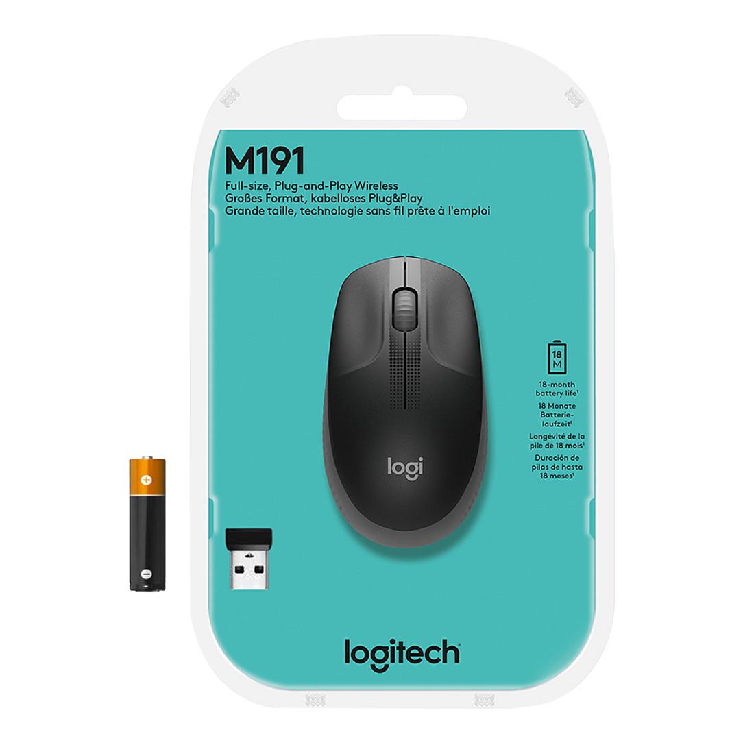 Maus pa Kabllo Logitech M190 / Optik / 1000 DPI / 3 Butona / 2.4 GHz - Antracit - 7