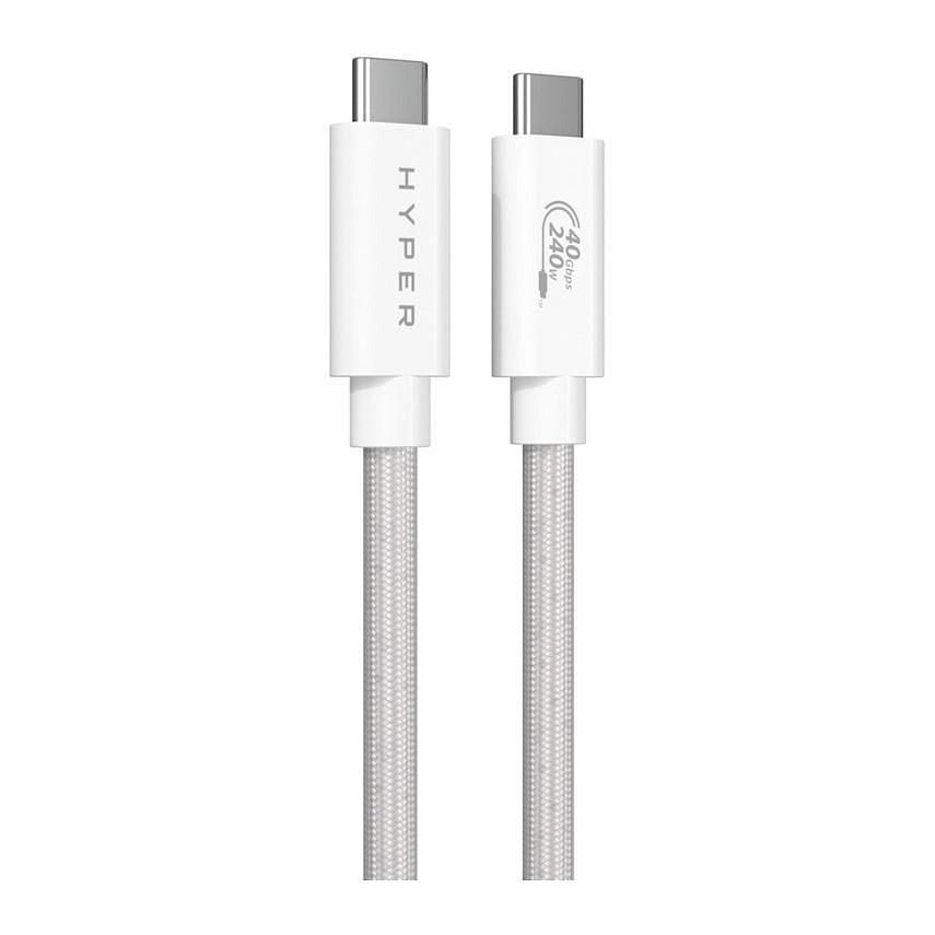 Kabllo USB Targus HYPER HyperDrive Next HD6500WHGL, USB-C në USB-C, USB4, 40Gbps, 240W, 8K 60Hz, 1.2m - Bardhë - 4