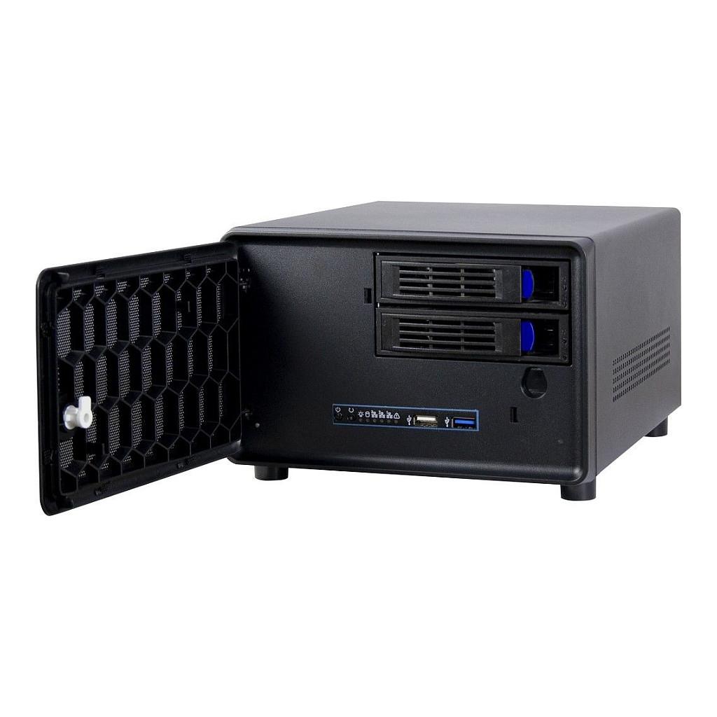 Kasë Inter-Tech SC-2100, Mini-ITX, Mini-Tower, 2x Hot-Swap 2.5"/3.5", 1x Hot-Swap 2.5", USB 3.0, USB 2.0 - Zezë - 2